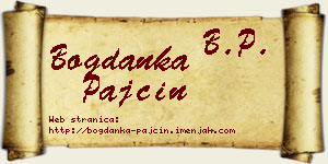 Bogdanka Pajčin vizit kartica